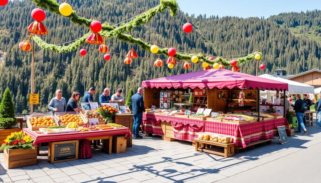 Genera un'immagine del Festival dei Sapori e delle Tradizioni in Val di Sole