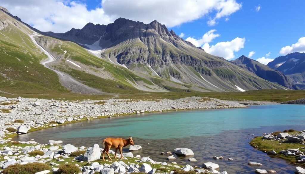 Genera un'immagine del Parco Nazionale dello Stelvio durante un trekking di più giorni