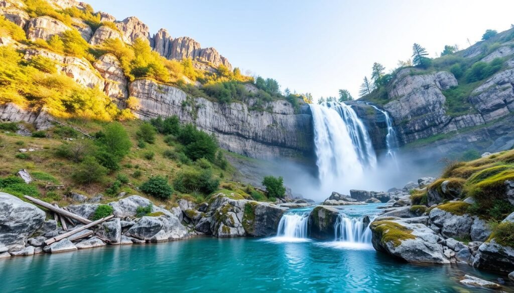 Genera un'immagine delle Cascate Nardis in Val Genova