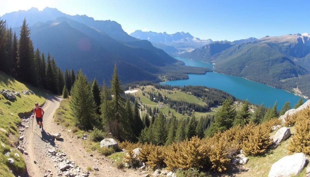 Immagina di camminare lungo i sentieri della Val di Sole, circondato da montagne e laghi cristallini. Immagina di camminare lungo i sentieri della Val di Sole, circondato da montagne e laghi cristallini.