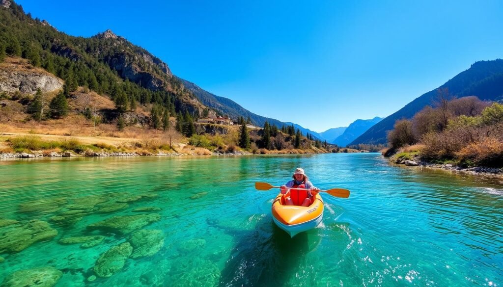 Immagina di navigare attraverso le acque cristalline del Fiume Noce, circondato dalle bellezze naturali della Val di Sole.