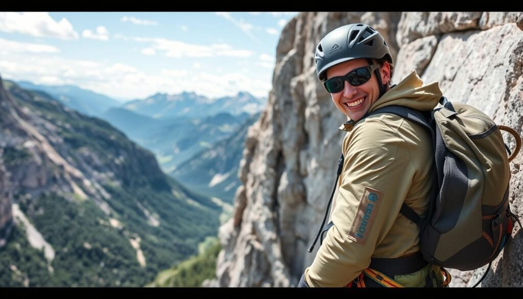 Immagina di scalare una via ferrata con l'attrezzatura giusta, sentendoti sicuro e preparato per l'avventura.