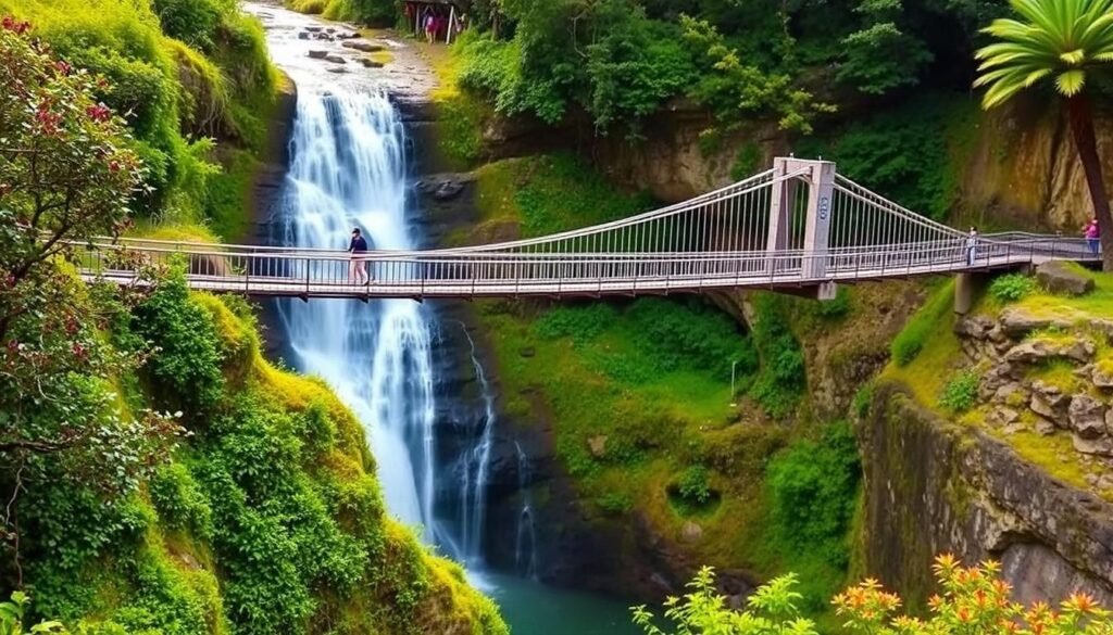 Immagine del Ponte Sospeso sulla cascata Ragaiolo Immagine del Ponte Sospeso sulla cascata Ragaiolo