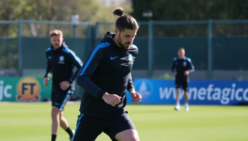 Immagine del SSC Napoli in allenamento a Dimaro Folgarida